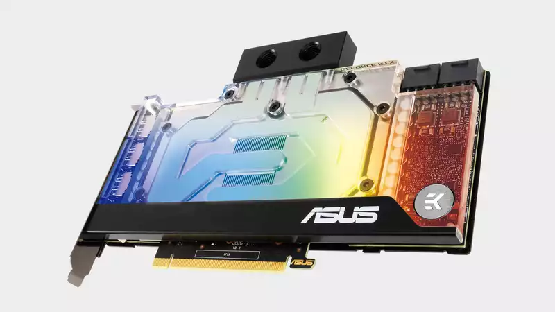 Asus Adopts Sexy Water-Cooled PCB Slip for New Nvidia RTX 30 Series GPUs