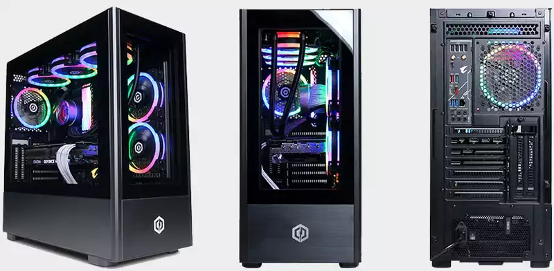 This homebrew PC with a GeForce RTX 3080 and an 8-core Intel CPU sells for $1,800.