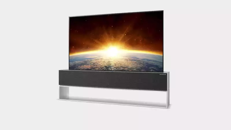 LG finally launches the world's first rollable OLED TV. Priced at $87,000