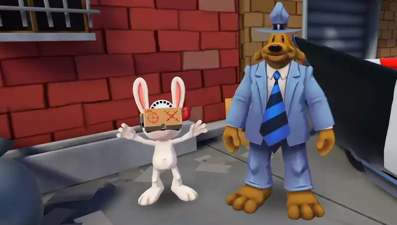 Sam and Max in a VR game.