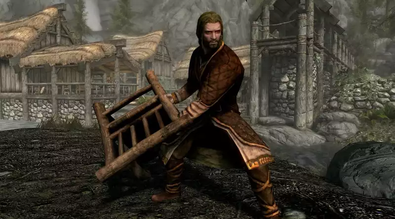 This Skyrim mod adds a two-handed weapon that is just a chair.