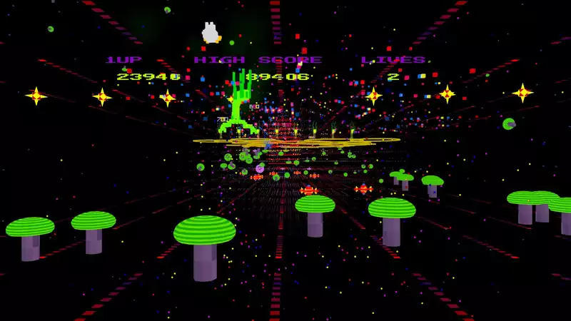 Moose Life, a psychedelic trance shooter by Jeff Minter, is out this month.