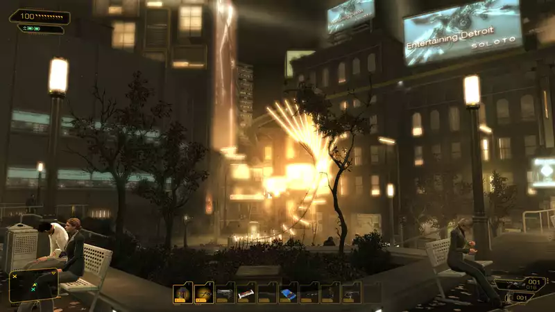 Click here for a patch that brings back the gold filter to the Director's Cut of Deus Ex: Human Revolution.