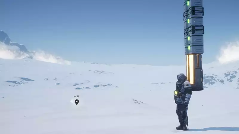 A parody of "Death Stranding" with towering backpacks and lots of walking.