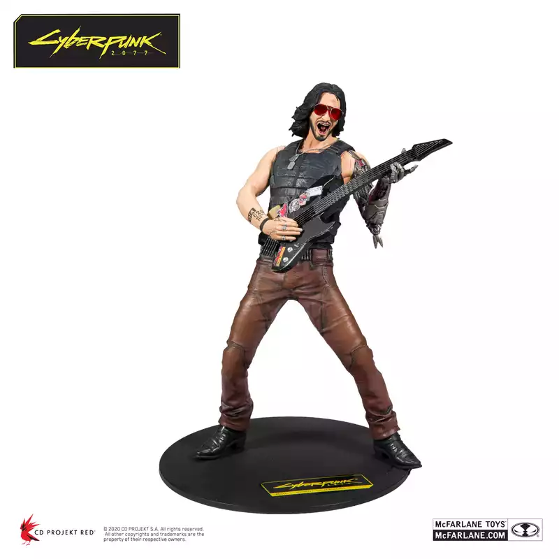 Keanu Reeves and Cyberpunk 2077 action figure