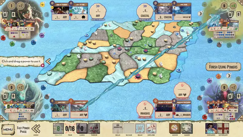 A nice digital version of the cooperative board game "Spirit Island" is now available!