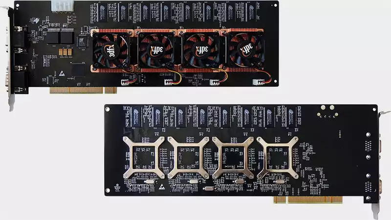 Since 3dfx has not released a quad GPU, the Voodoo 5 6000, a modder created a custom GPU.