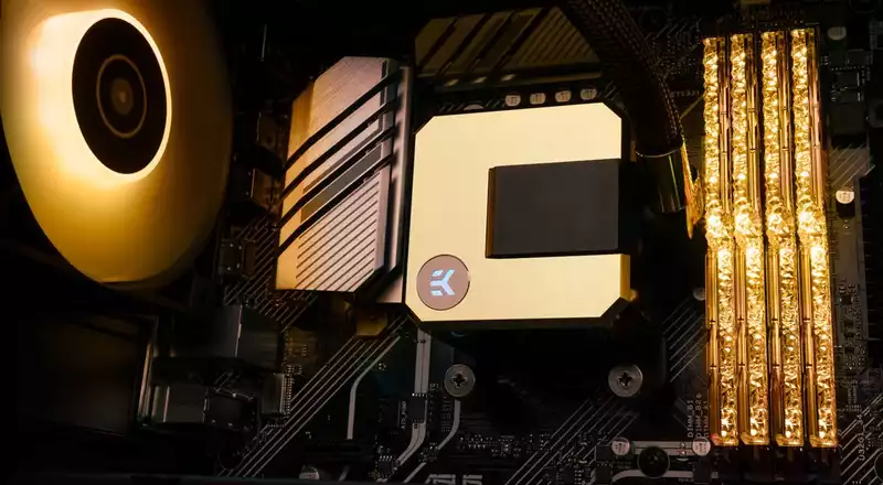 EKWB Launches Golden Liquid Cooler for Users Who Want Their PCs to Shine