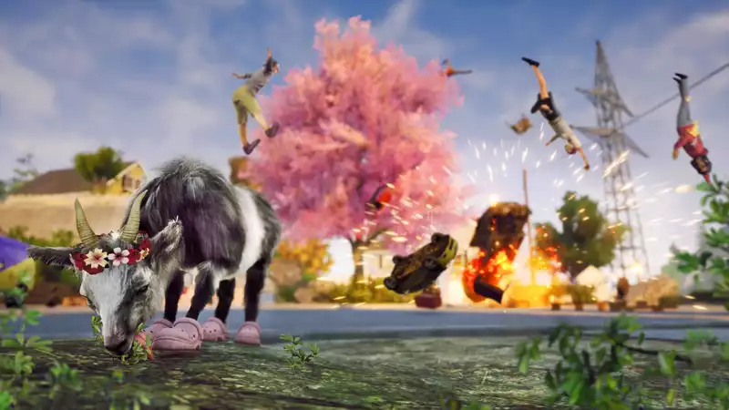 What a surprise: Ad for "Goat Simulator 3" with leaked footage of "GTA 6" removed.