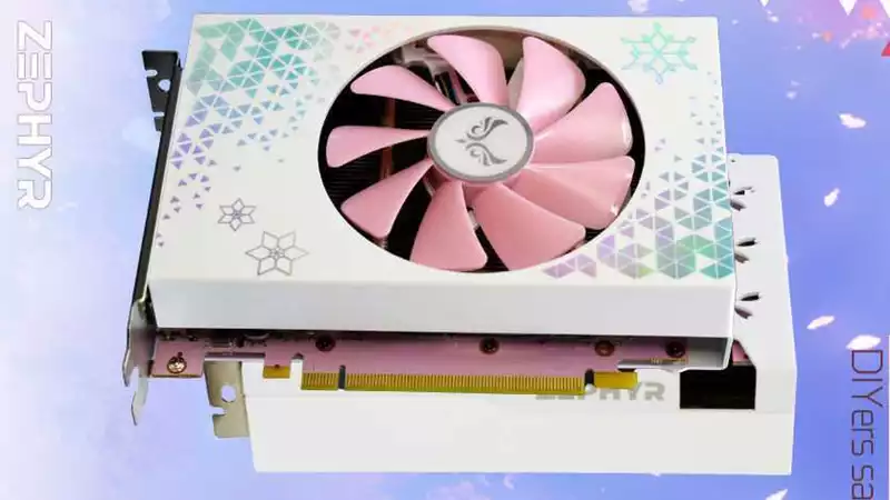 Zephyr's new RTX 3060, the first ever graphics card with a pink PCB, shows off its delicate side.