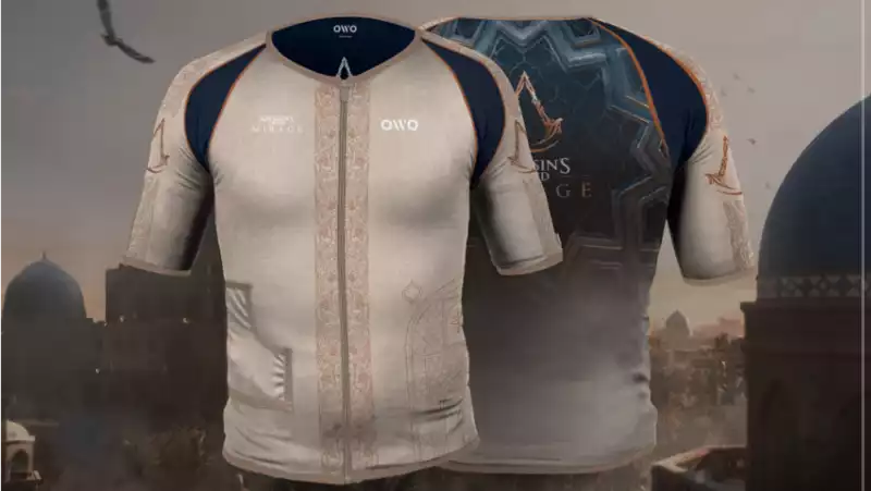 Assassin's Creed Mirage has a tie-in tactile vest that can be used to punch, stab, axe, dart, and combo into "severe abdominal wounds".