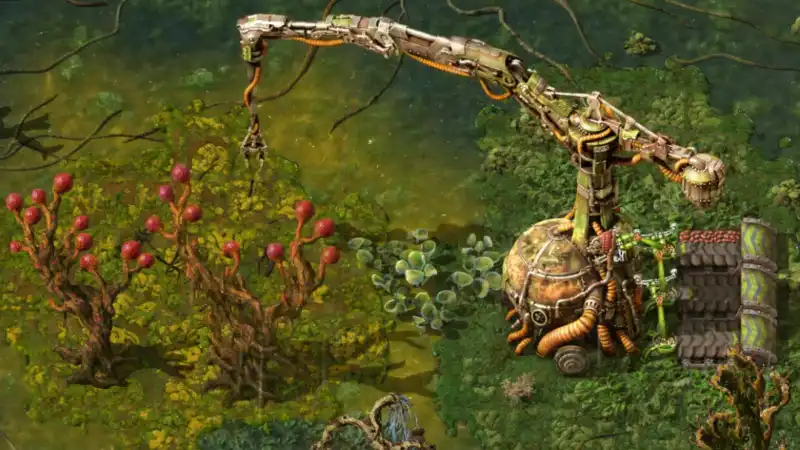 Factorio expansion has a gooey swamp planet complete with organic products that can ruin