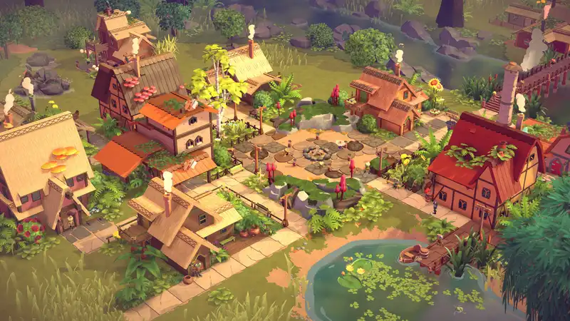 The makers of Parkitect have a new construction game to come and it's a frog colony sim called Croakwood