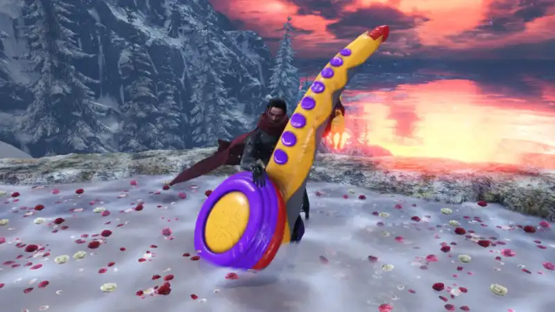 Monster Hunter is now able to flatten everything with the saxophone Boom, a toy instrument best known for the Jack Black Skit.